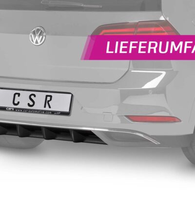 Diffuseur / Ajout de parechoc arrière pour VW Golf 7 (Typ AU) finition de base (facelift) (depuis 03/2017) - Fabriqué en ABS (6 finitions au choix)