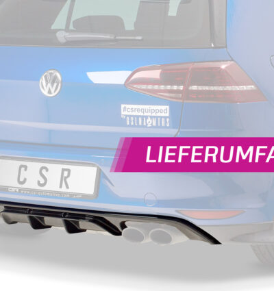 Diffuseur / Ajout de parechoc arrière pour VW Golf 7 (Typ AU) R / R-Line / préfacelift (11/2013-02/2017) - Fabriqué en ABS (6 finitions au choix)