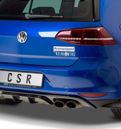 Diffuseur / Ajout de parechoc arrière pour VW Golf 7 (Typ AU) R / R-Line / préfacelift (11/2013-02/2017) - Fabriqué en ABS (6 finitions au choix)