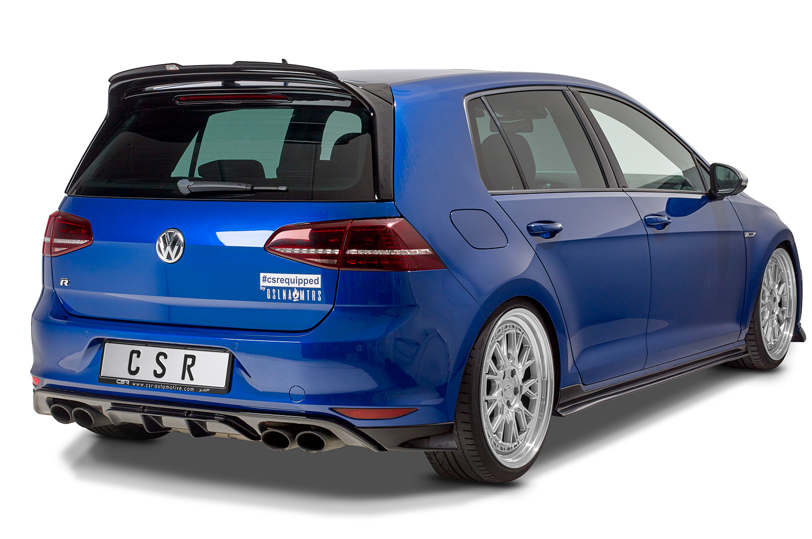 Diffuseur / Ajout de parechoc arrière pour VW Golf 7 (Typ AU) R / R-Line / préfacelift (11/2013-02/2017) - Fabriqué en ABS (6 finitions au choix)