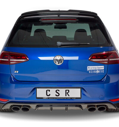 Diffuseur / Ajout de parechoc arrière pour VW Golf 7 (Typ AU) R / R-Line / préfacelift (11/2013-02/2017) - Fabriqué en ABS (6 finitions au choix)