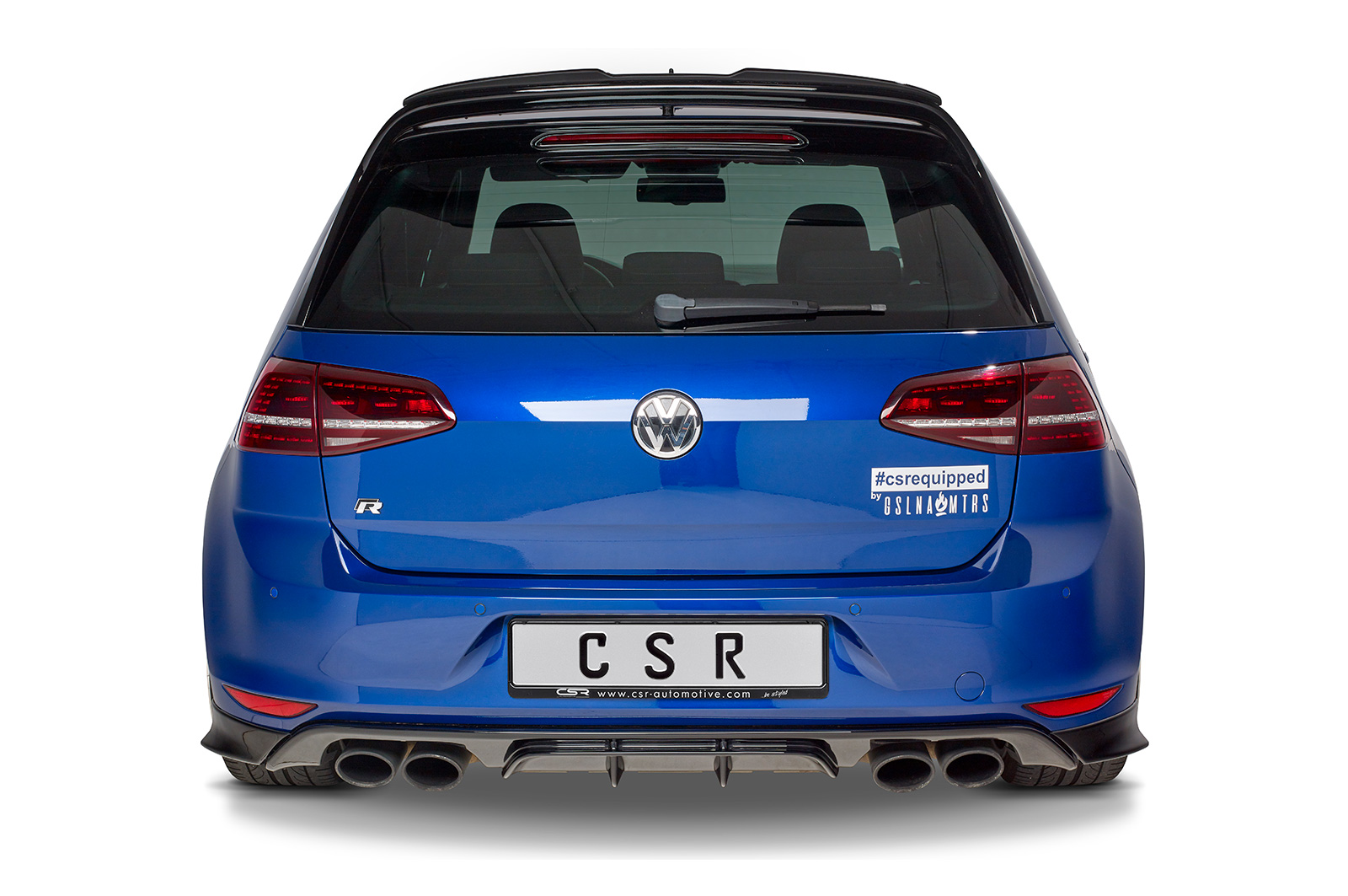 Diffuseur / Ajout de parechoc arrière pour VW Golf 7 (Typ AU) R / R-Line / préfacelift (11/2013-02/2017) - Fabriqué en ABS (6 finitions au choix)