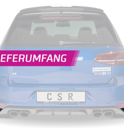 Diffuseur / Ajout de parechoc arrière pour VW Golf 7 (Typ AU) R / R-Line / préfacelift (11/2013-02/2017) - Fabriqué en ABS (6 finitions au choix)