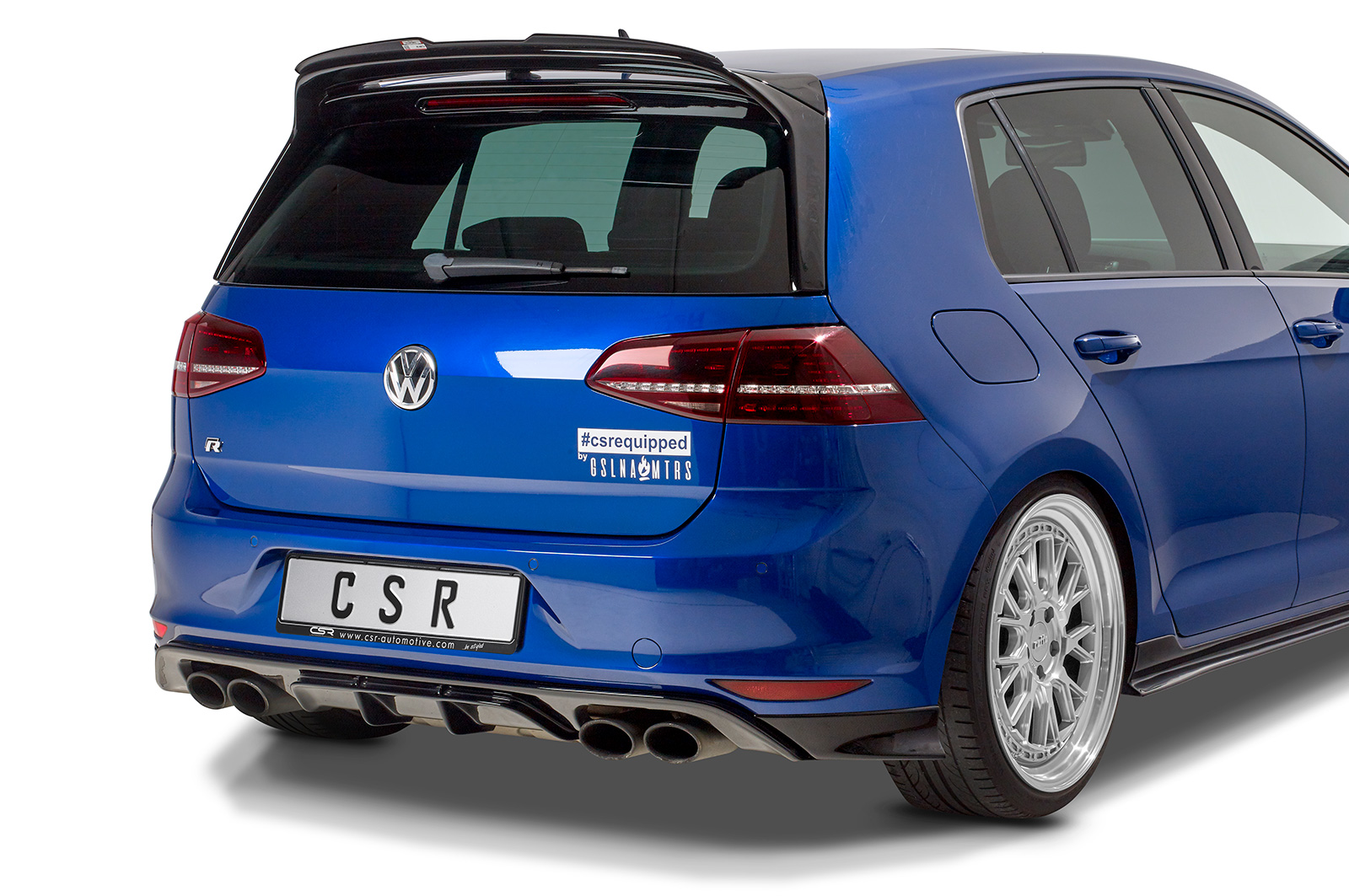 Diffuseur / Ajout de parechoc arrière pour VW Golf 7 (Typ AU) R / R-Line / préfacelift (11/2013-02/2017) - Fabriqué en ABS (6 finitions au choix)
