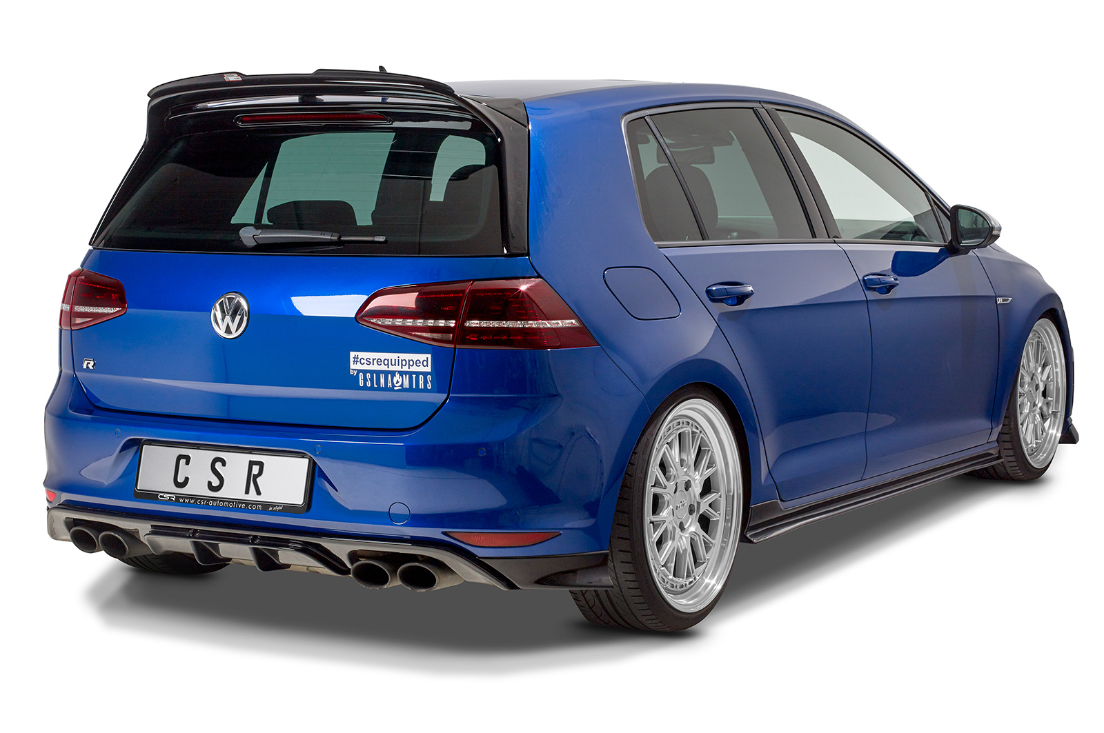 Diffuseur / Ajout de parechoc arrière pour VW Golf 7 (Typ AU) R / R-Line / préfacelift (11/2013-02/2017) - Fabriqué en ABS (6 finitions au choix)