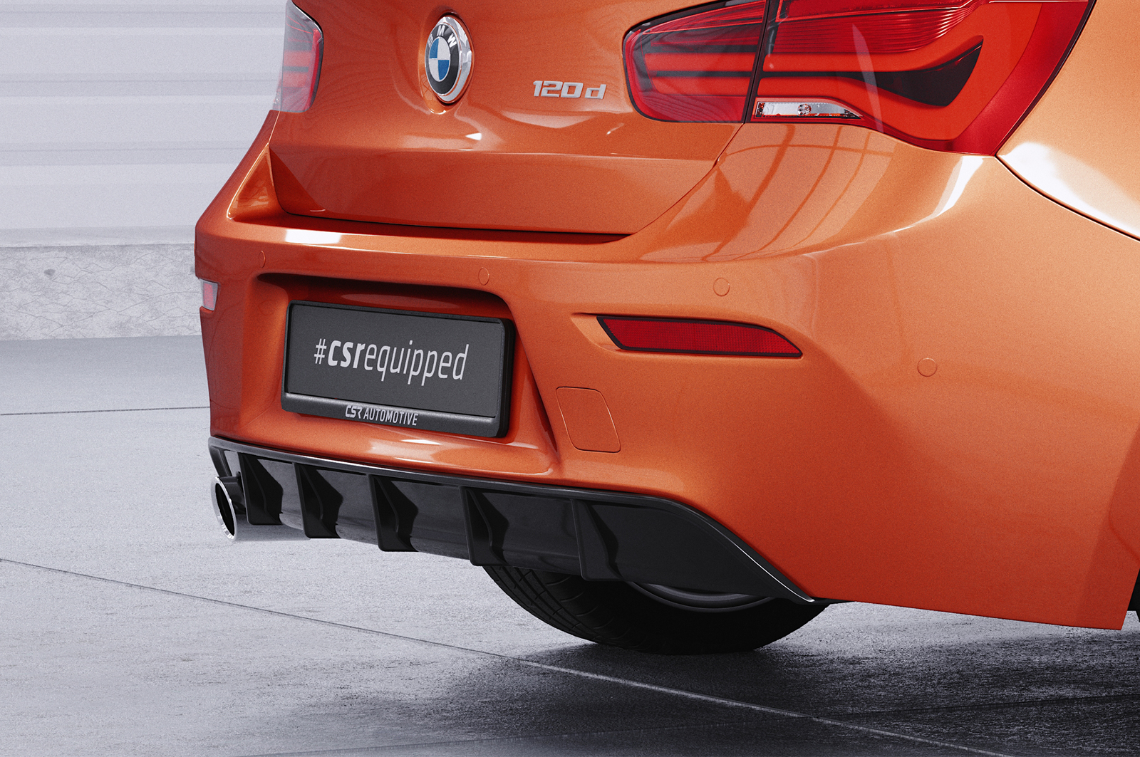 Diffuseur / Ajout de parechoc arrière pour BMW Série 1 F20 / F21 facelift (01/2015-06/2019) - Fabriqué en ABS (6 finitions au choix)