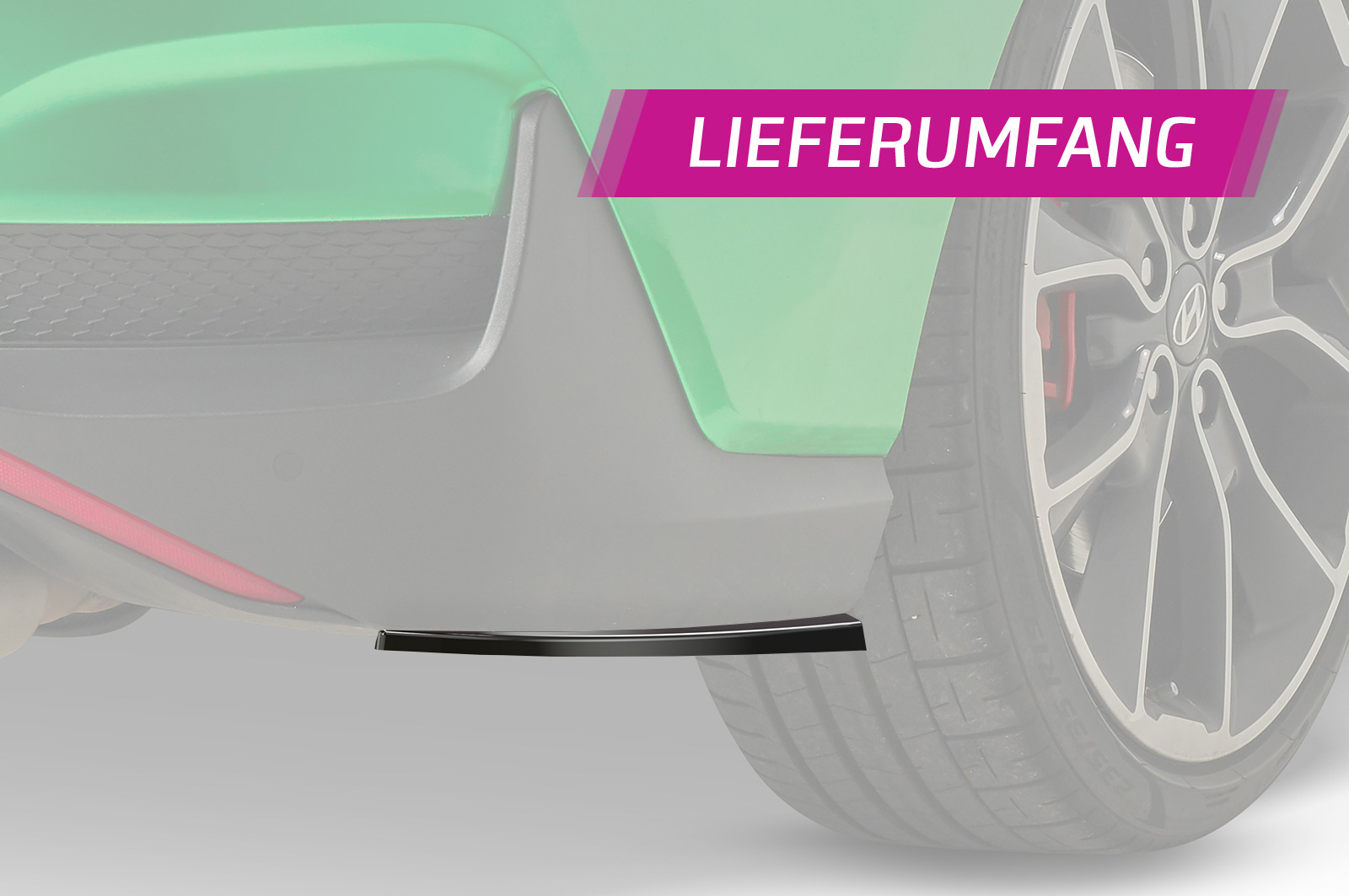 Diffuseur / Ajout de parechoc arrière pour Hyundai I30 N (PD) Fastback (depuis 2017) - Fabriqué en ABS (6 finitions au choix)