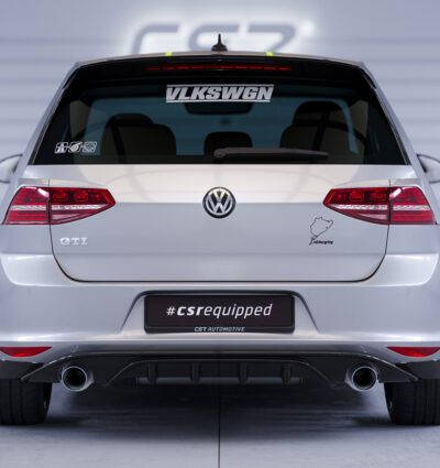 Diffuseur / Ajout de parechoc arrière pour VW Golf 7 (Typ AU) GTI / GTD / GTE / e-Golf (préfacelift) (08/2012-02/2017) - Fabriqué en ABS (6 finitions au choix)