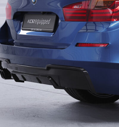 Diffuseur / Ajout de parechoc arrière pour BMW Série 5 (F10 / F11) Pack M (01/2010-01/2017) - Fabriqué en ABS (6 finitions au choix)