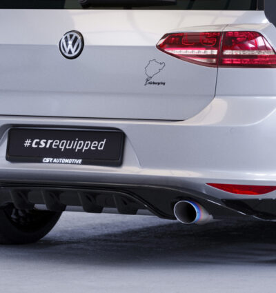 Diffuseur / Ajout de parechoc arrière pour VW Golf 7 (Typ AU) GTI / GTD / GTE / e-Golf (préfacelift) (08/2012-02/2017) - Fabriqué en ABS (6 finitions au choix)