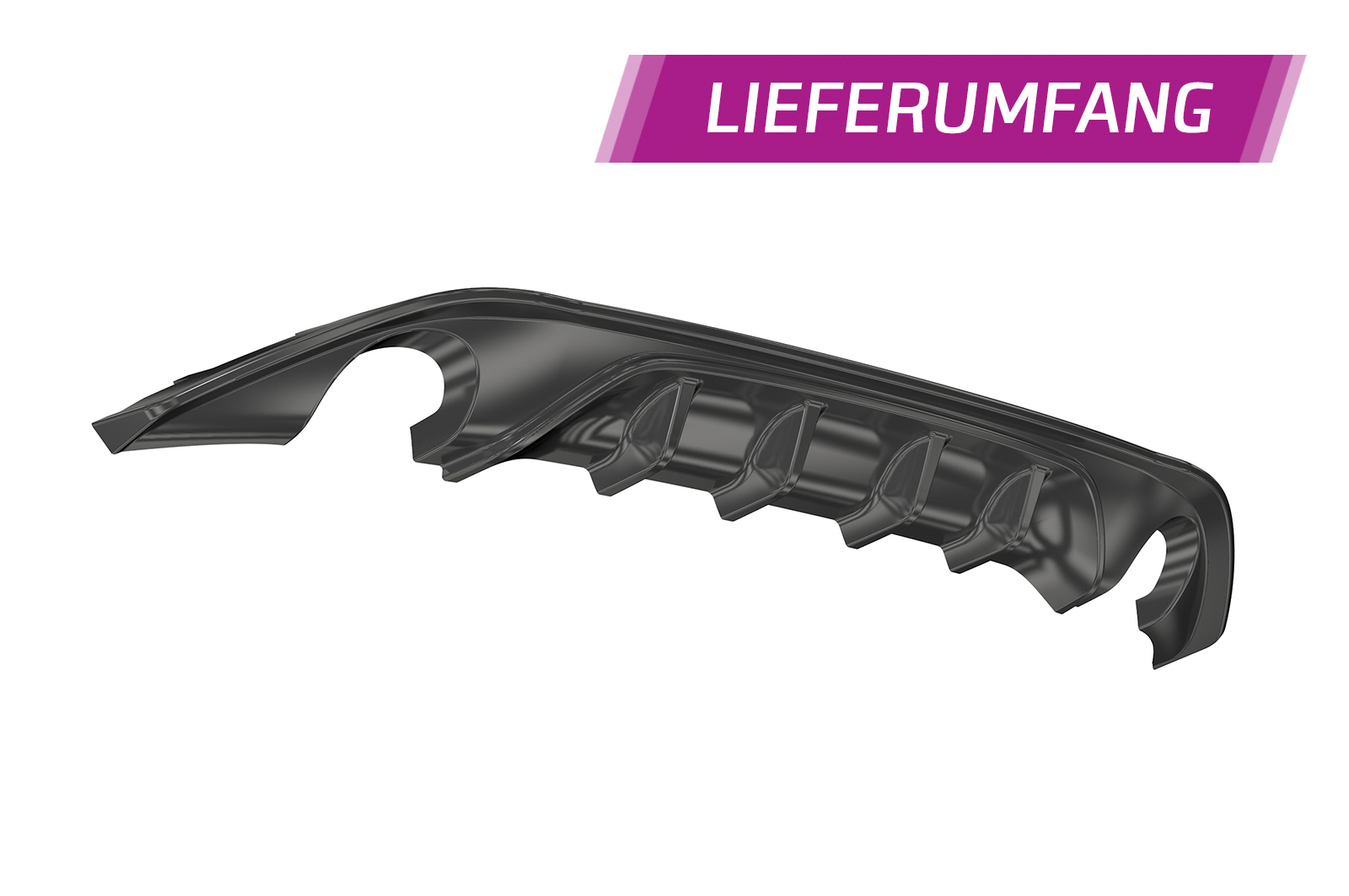 Diffuseur / Ajout de parechoc arrière pour VW Golf 7 (Typ AU) GTI / GTD / GTE / e-Golf (préfacelift) (08/2012-02/2017) - Fabriqué en ABS (6 finitions au choix)