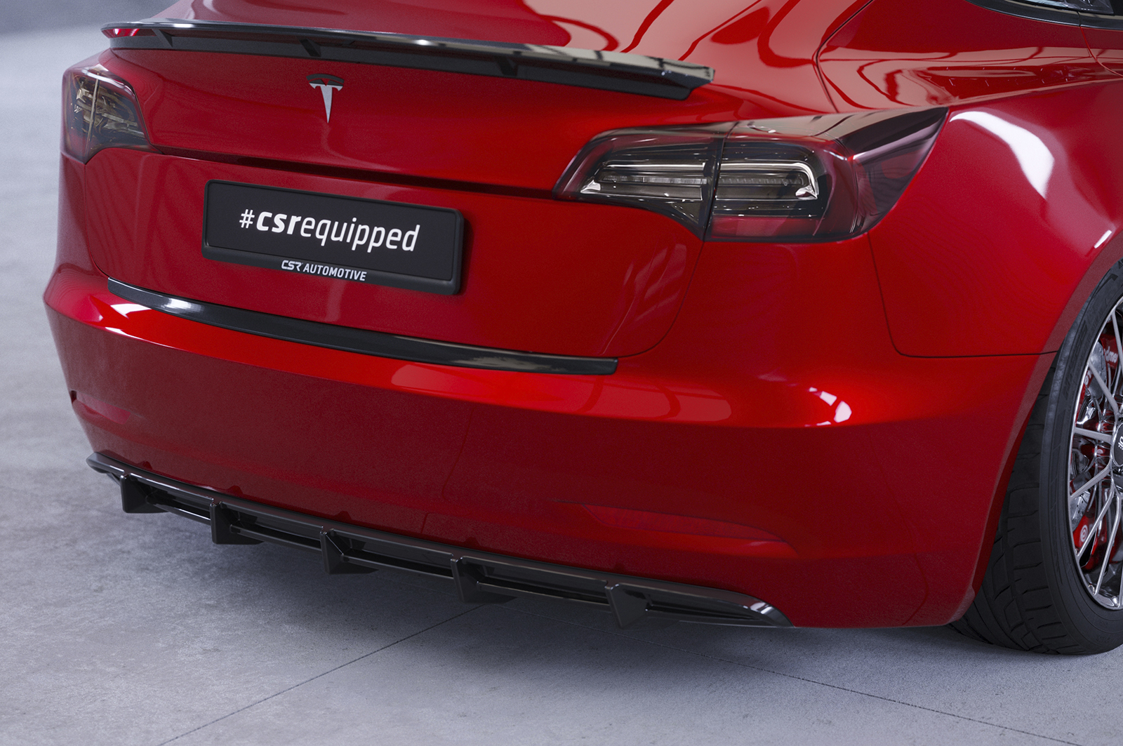 Diffuseur / Ajout de parechoc arrière pour Tesla Model 3 toutes carrosseries (depuis 2017) - Fabriqué en ABS (6 finitions au choix)