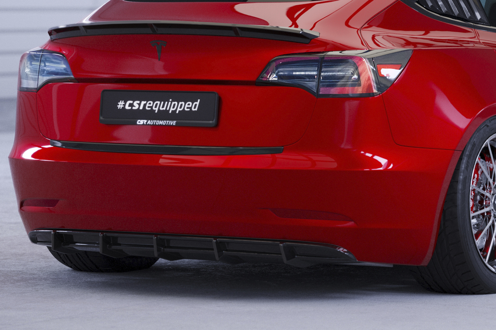 Diffuseur / Ajout de parechoc arrière pour Tesla Model 3 toutes carrosseries (depuis 2017) - Fabriqué en ABS (6 finitions au choix)