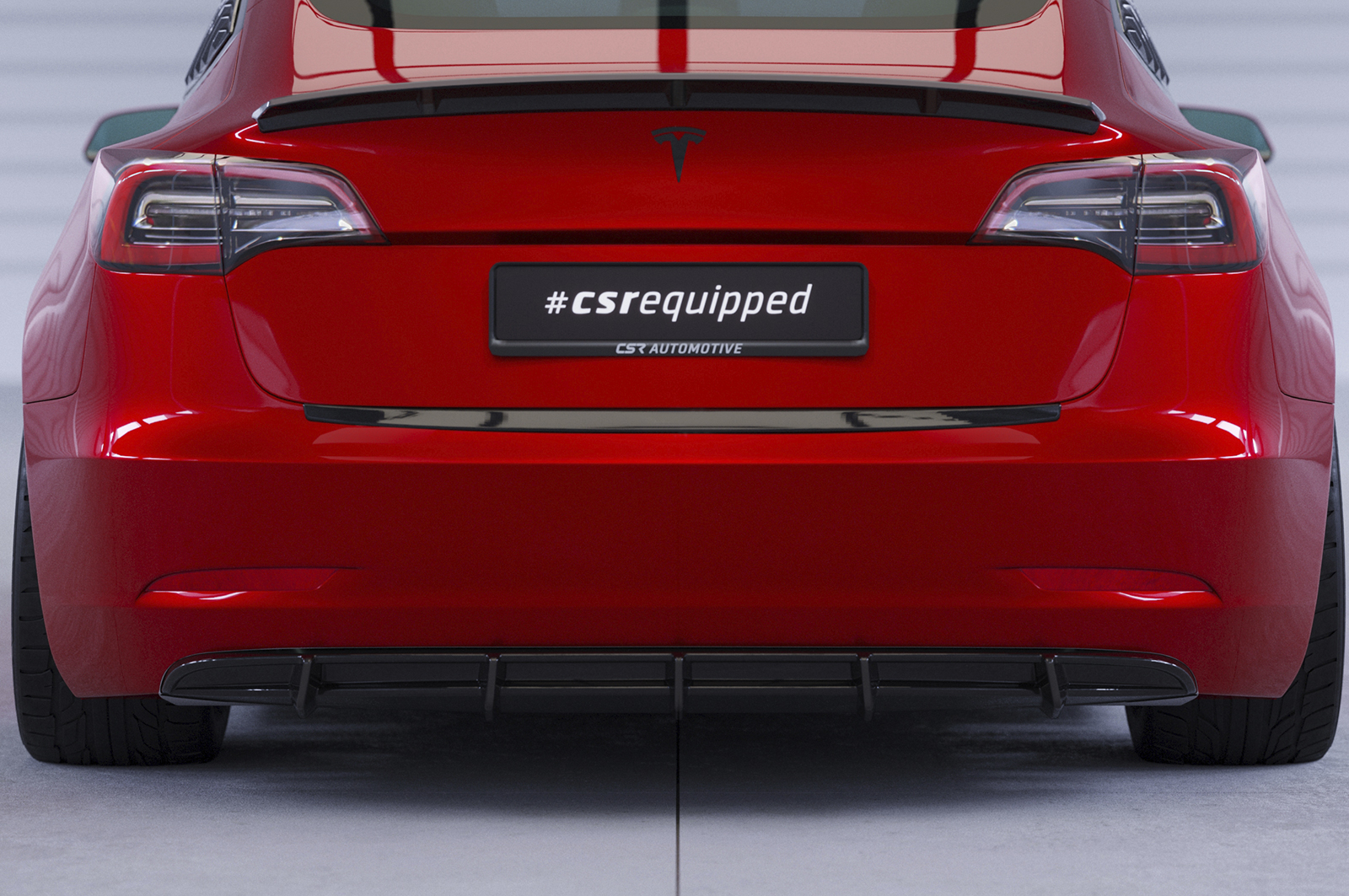 Diffuseur / Ajout de parechoc arrière pour Tesla Model 3 toutes carrosseries (depuis 2017) - Fabriqué en ABS (6 finitions au choix)