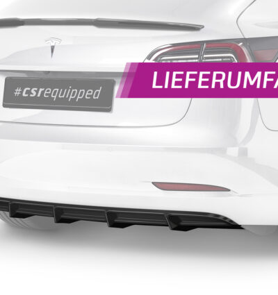 Diffuseur / Ajout de parechoc arrière pour Tesla Model 3 toutes carrosseries (depuis 2017) - Fabriqué en ABS (6 finitions au choix)