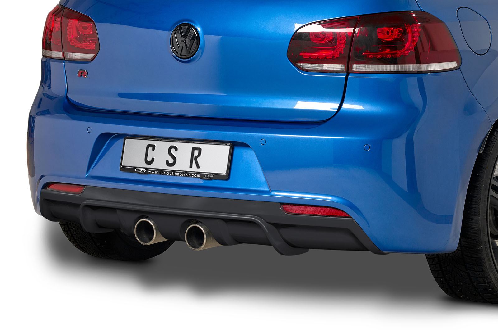 Diffuseur / Ajout de parechoc arrière pour VW Golf 6 R (09/2009-10/2012) - Fabriqué en ABS (6 finitions au choix)
