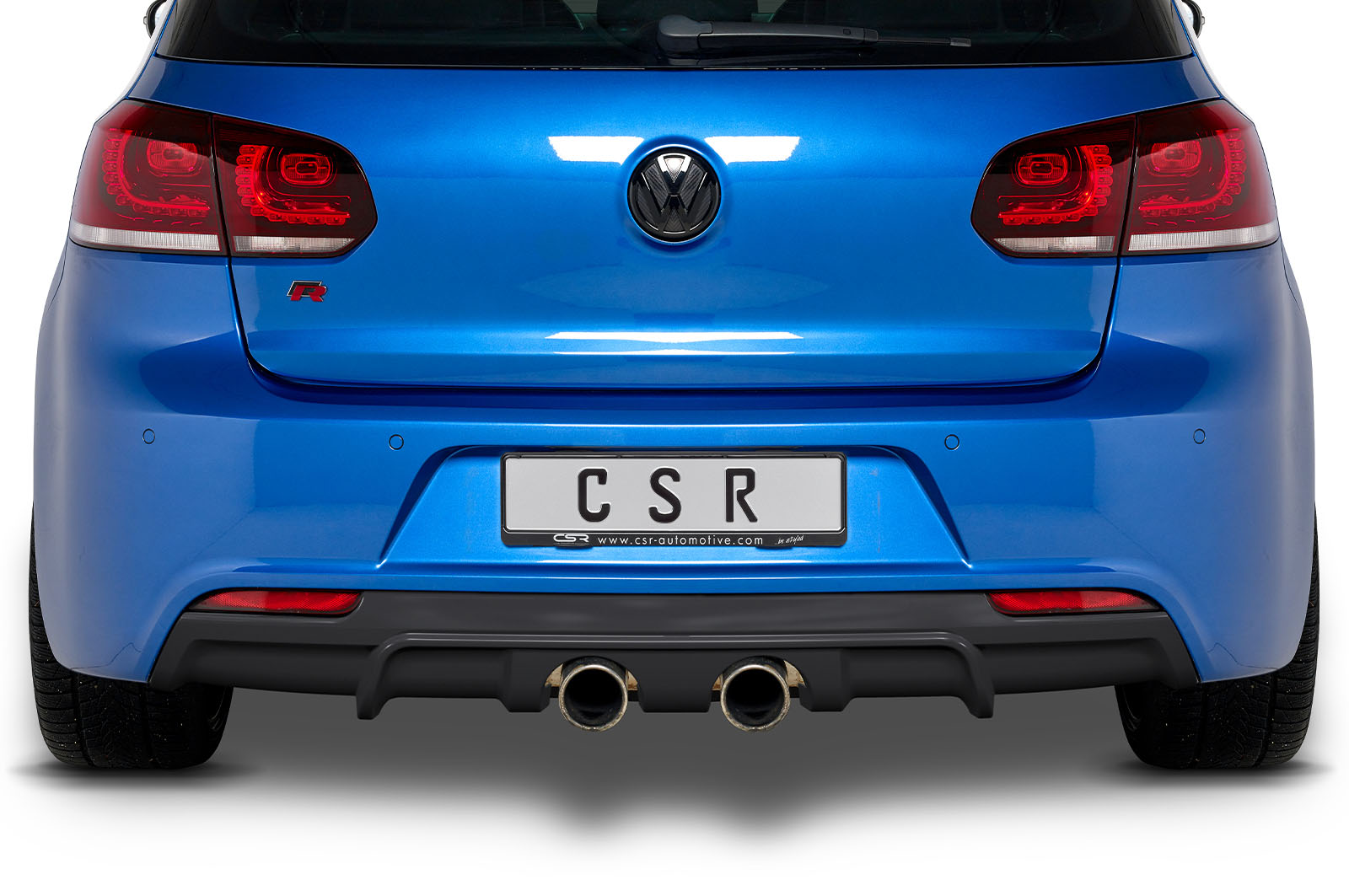 Diffuseur / Ajout de parechoc arrière pour VW Golf 6 R (09/2009-10/2012) - Fabriqué en ABS (6 finitions au choix)