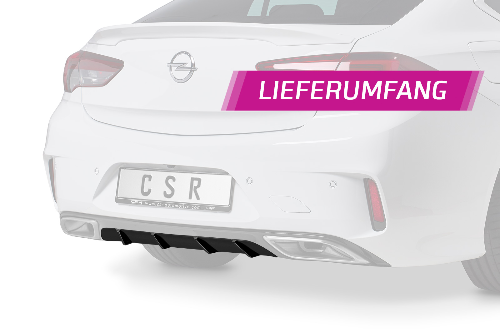 Diffuseur / Ajout de parechoc arrière pour Opel Insignia B Grand Sport GSi (depuis 2017) - Fabriqué en ABS (6 finitions au choix)