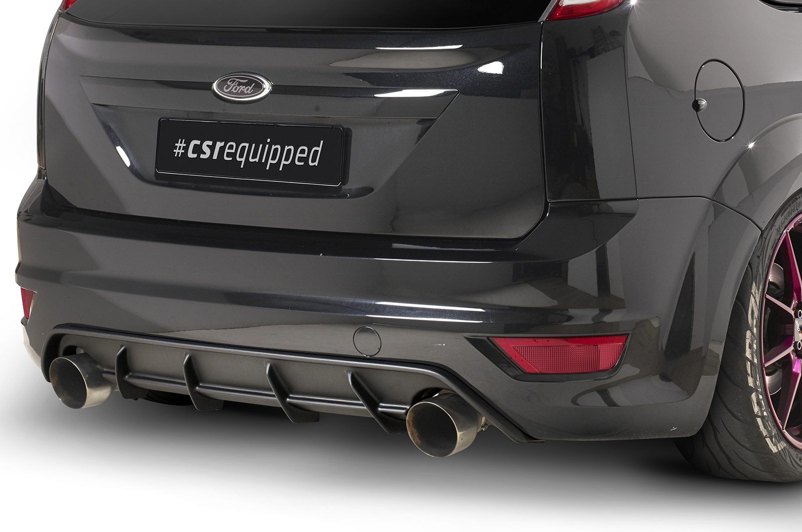 Diffuseur / Ajout de parechoc arrière pour Ford Focus MK2 ST (facelift) (2007-2010) - Fabriqué en ABS (6 finitions au choix)