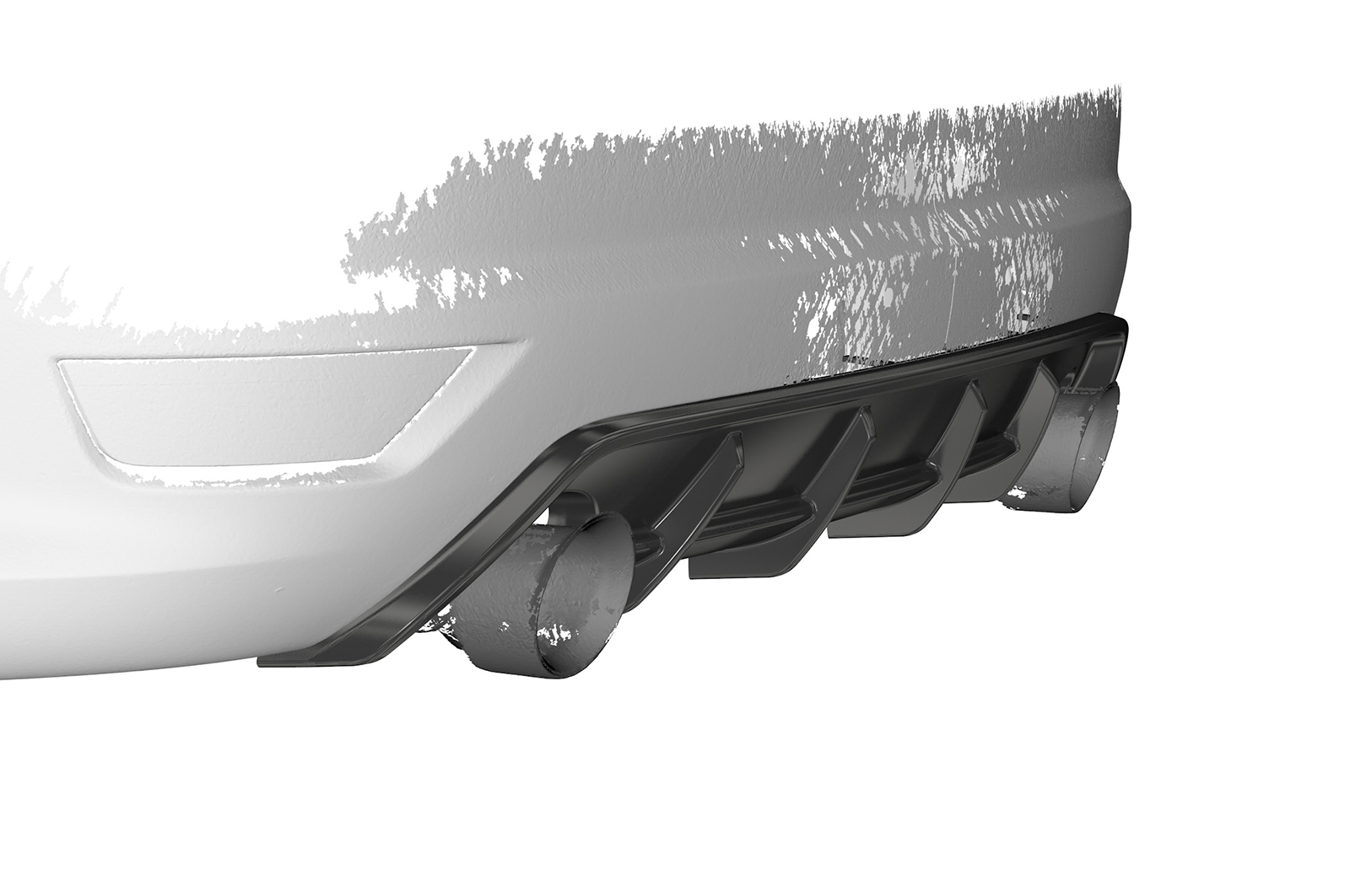 Diffuseur / Ajout de parechoc arrière pour Ford Focus MK2 ST (facelift) (2007-2010) - Fabriqué en ABS (6 finitions au choix)