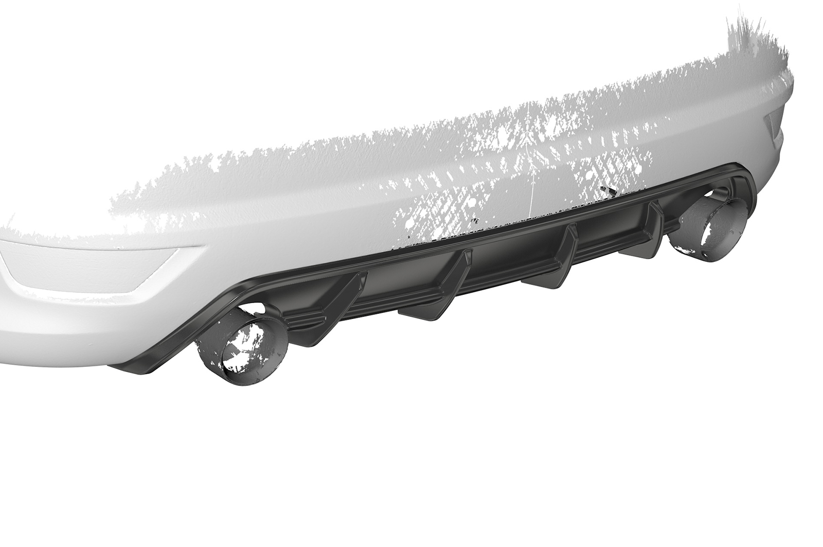 Diffuseur / Ajout de parechoc arrière pour Ford Focus MK2 ST (facelift) (2007-2010) - Fabriqué en ABS (6 finitions au choix)