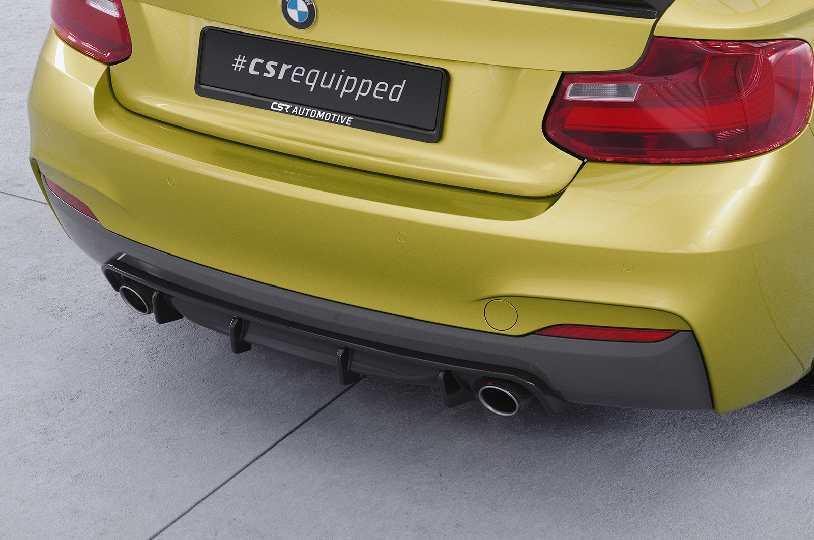 Diffuseur / Ajout de parechoc arrière pour BMW Série 2 F22 / F23 Pack M (11/2013-06/2021) - Fabriqué en ABS (6 finitions au choix)