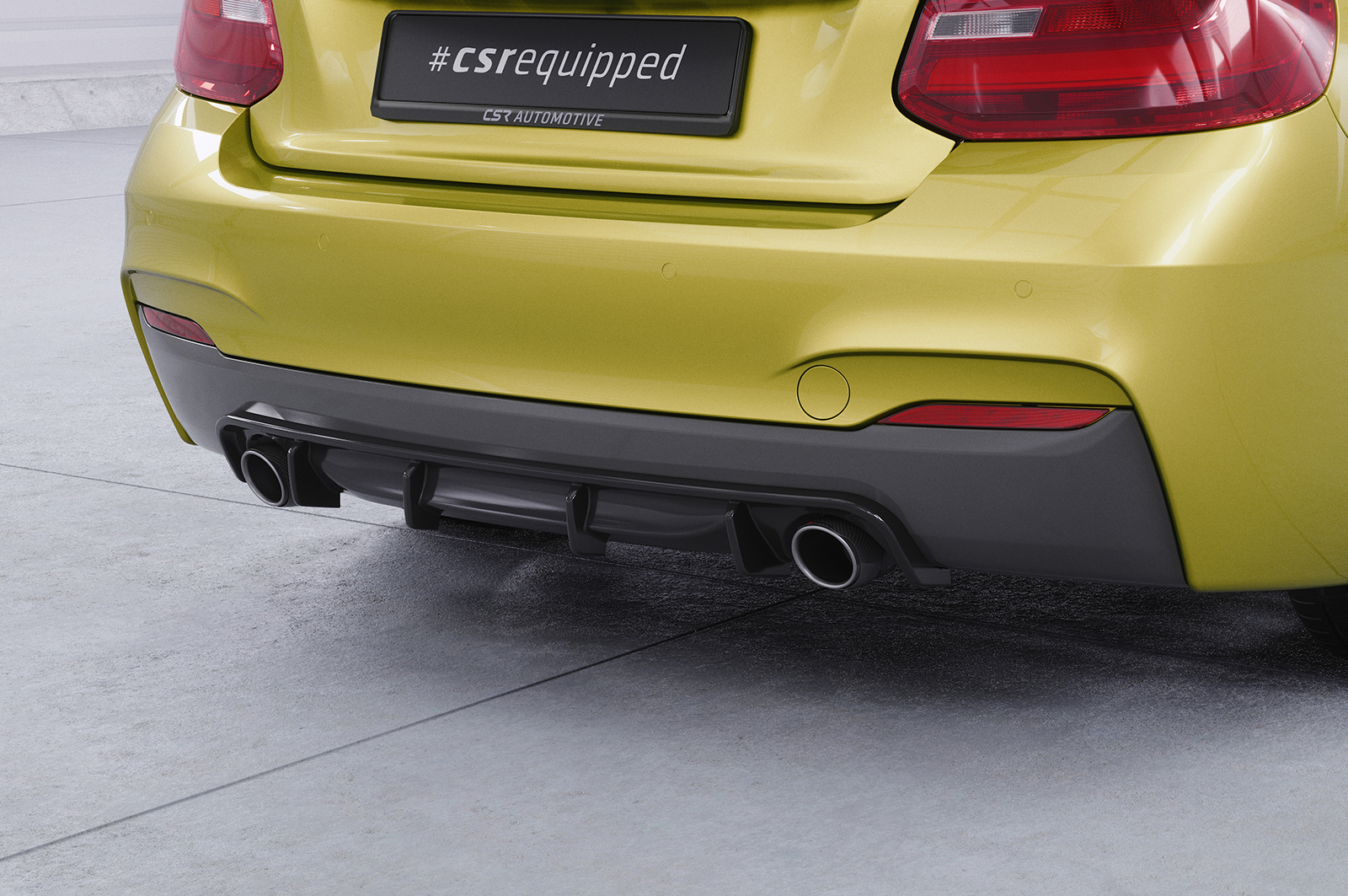 Diffuseur / Ajout de parechoc arrière pour BMW Série 2 F22 / F23 Pack M (11/2013-06/2021) - Fabriqué en ABS (6 finitions au choix)