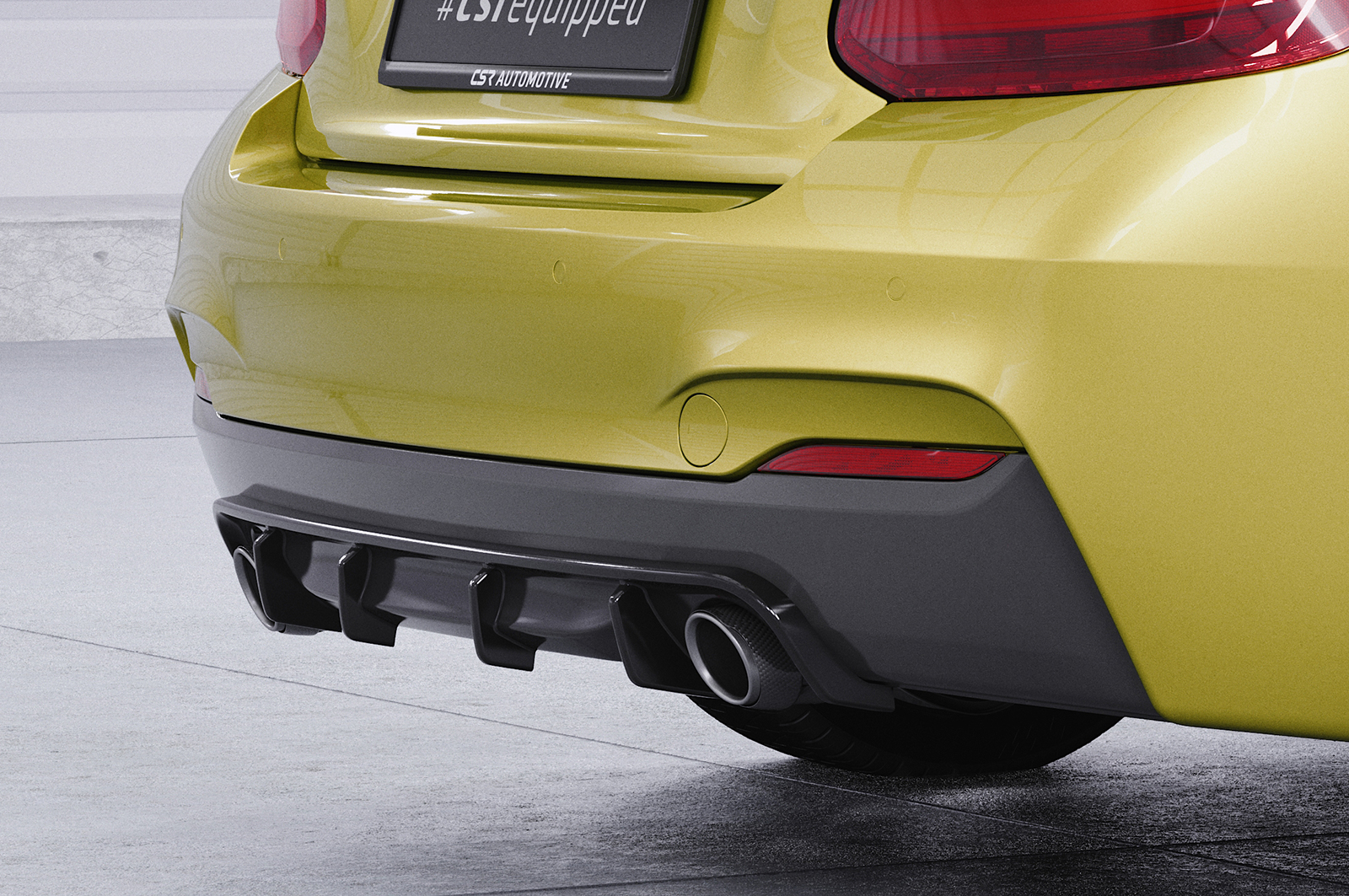 Diffuseur / Ajout de parechoc arrière pour BMW Série 2 F22 / F23 Pack M (11/2013-06/2021) - Fabriqué en ABS (6 finitions au choix)