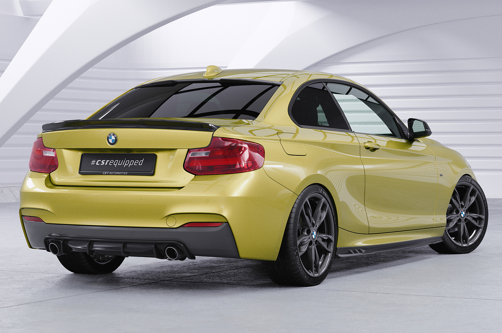 Diffuseur / Ajout de parechoc arrière pour BMW Série 2 F22 / F23 Pack M (11/2013-06/2021) - Fabriqué en ABS (6 finitions au choix)