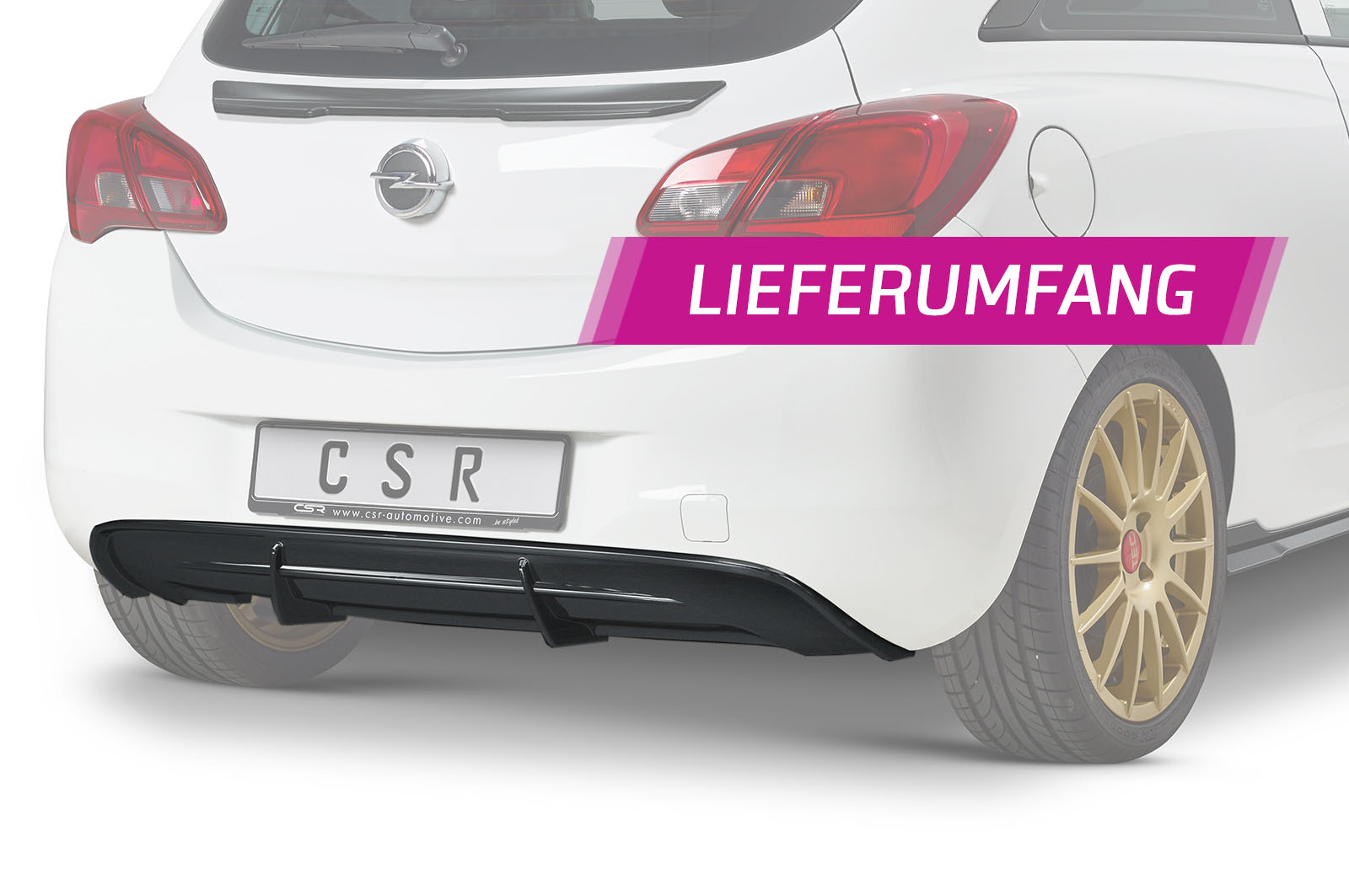 Diffuseur / Ajout de parechoc arrière pour Opel Corsa E 3 portes (2014-2019) - Fabriqué en ABS (6 finitions au choix)