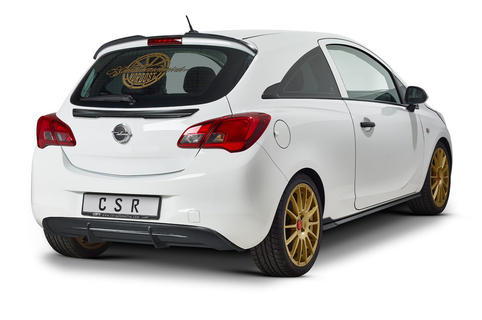 Diffuseur / Ajout de parechoc arrière pour Opel Corsa E 3 portes (2014-2019) - Fabriqué en ABS (6 finitions au choix)