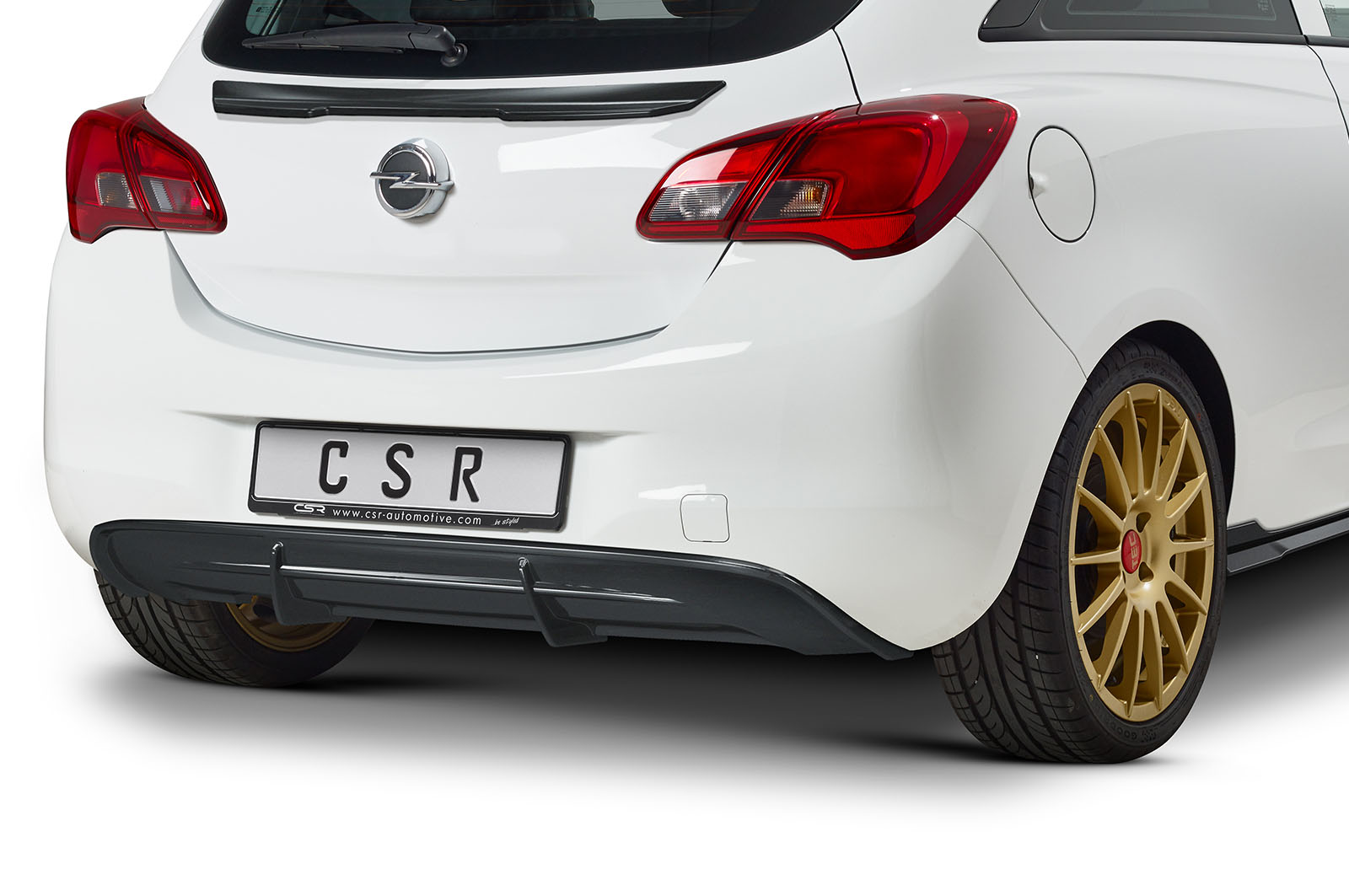 Diffuseur / Ajout de parechoc arrière pour Opel Corsa E 3 portes (2014-2019) - Fabriqué en ABS (6 finitions au choix)