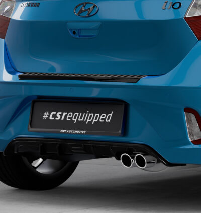 Diffuseur / Ajout de parechoc arrière pour Hyundai I10 (3. Generation) toutes carrosseries (depuis 2020) - Fabriqué en ABS (6 finitions au choix)