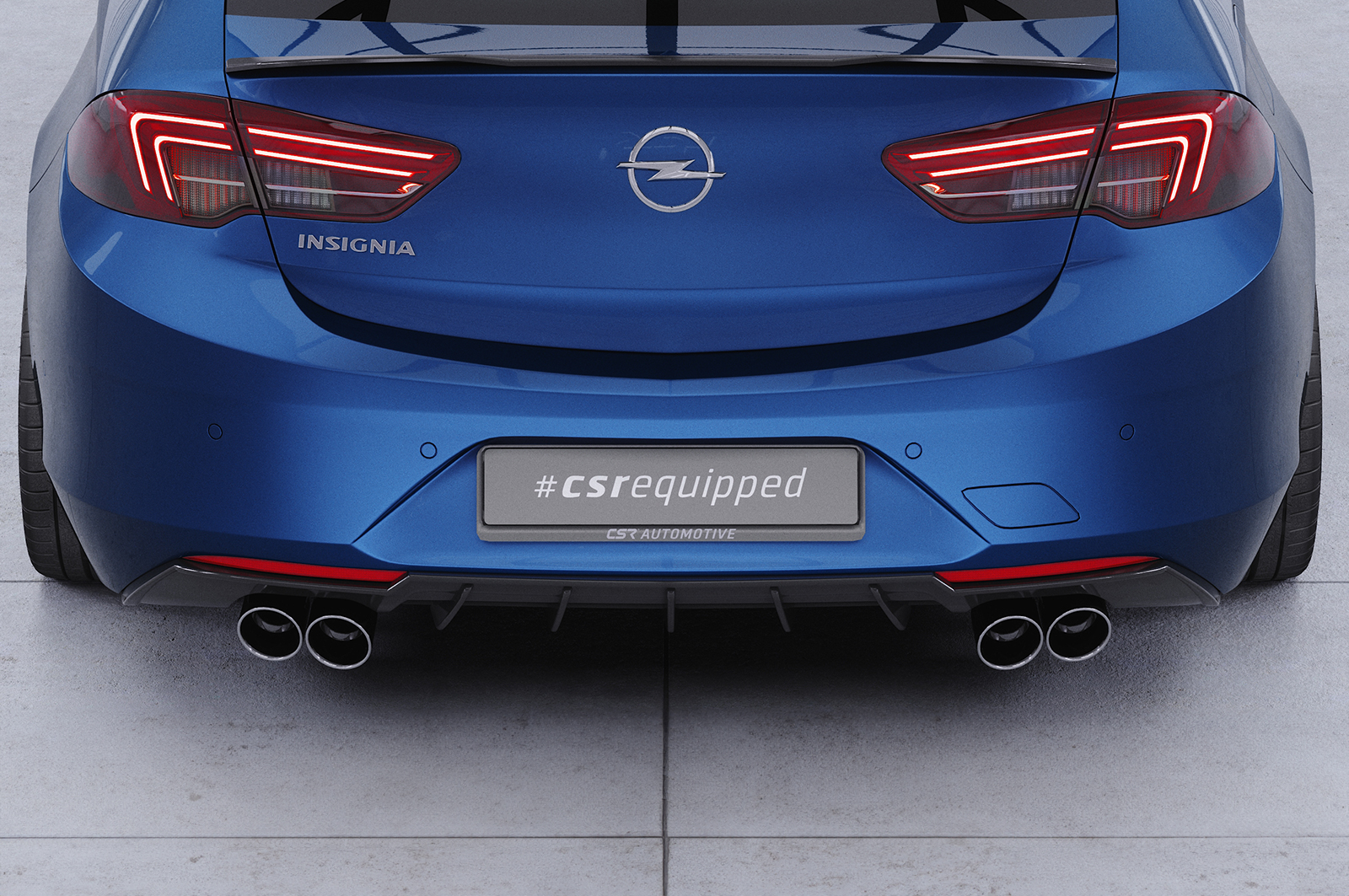 Diffuseur / Ajout de parechoc arrière pour Opel Insignia B Grandsport (depuis 2017) - Fabriqué en ABS (6 finitions au choix)