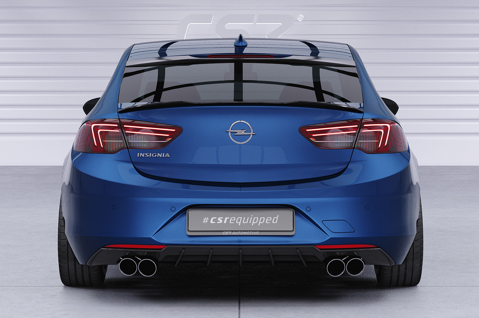 Diffuseur / Ajout de parechoc arrière pour Opel Insignia B Grandsport (depuis 2017) - Fabriqué en ABS (6 finitions au choix)