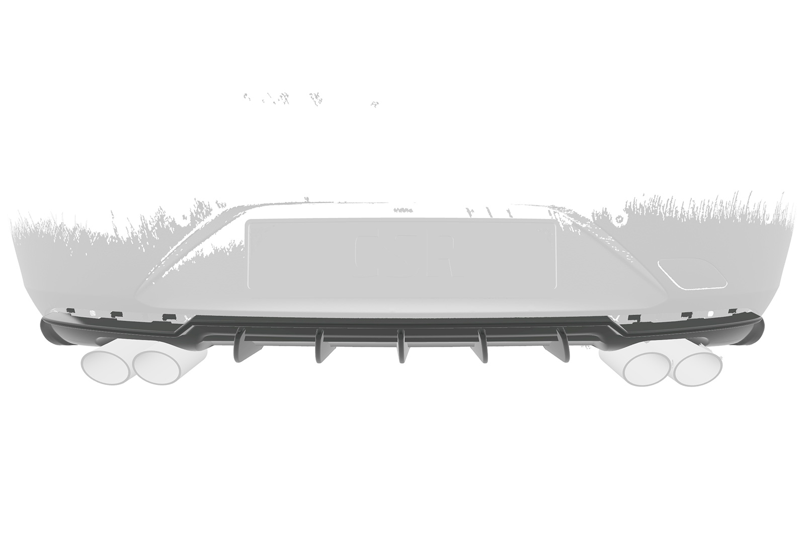Diffuseur / Ajout de parechoc arrière pour Opel Insignia B Grandsport (depuis 2017) - Fabriqué en ABS (6 finitions au choix)