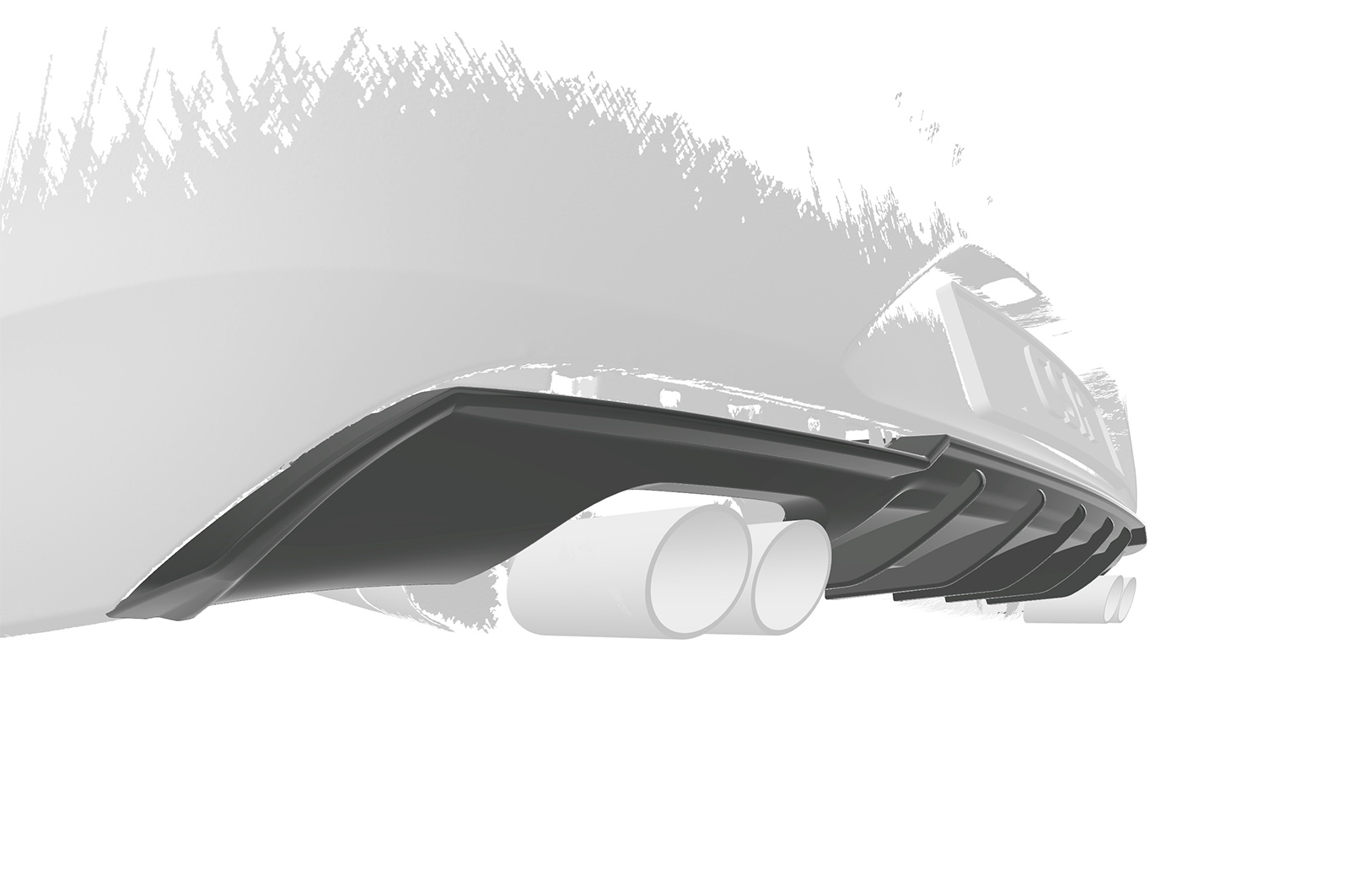 Diffuseur / Ajout de parechoc arrière pour Opel Insignia B Grandsport (depuis 2017) - Fabriqué en ABS (6 finitions au choix)