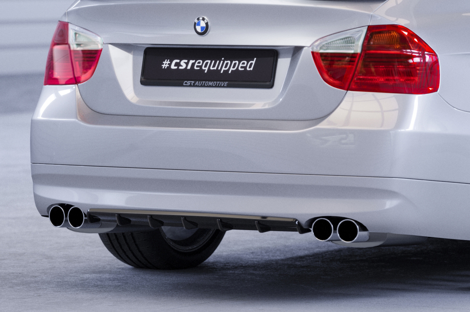 Diffuseur / Ajout de parechoc arrière pour BMW Série 3 E90 / E91 toutes carrosseries (préfacelift) (01/2005-09/2008) - Fabriqué en ABS (6 finitions au choix)