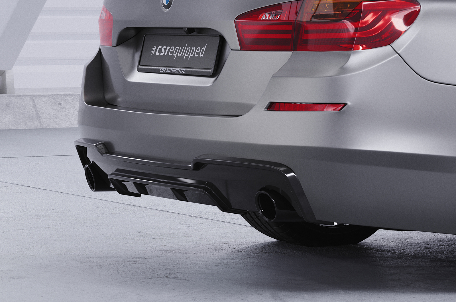 Diffuseur / Ajout de parechoc arrière pour BMW Série 5 (F10 / F11) 535i et 535d avec Pack M (01/2010-01/2017) - Fabriqué en ABS (6 finitions au choix)