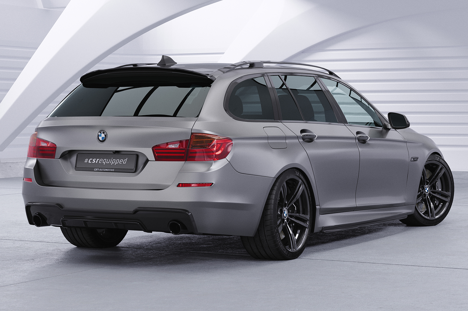 Diffuseur / Ajout de parechoc arrière pour BMW Série 5 (F10 / F11) 535i et 535d avec Pack M (01/2010-01/2017) - Fabriqué en ABS (6 finitions au choix)