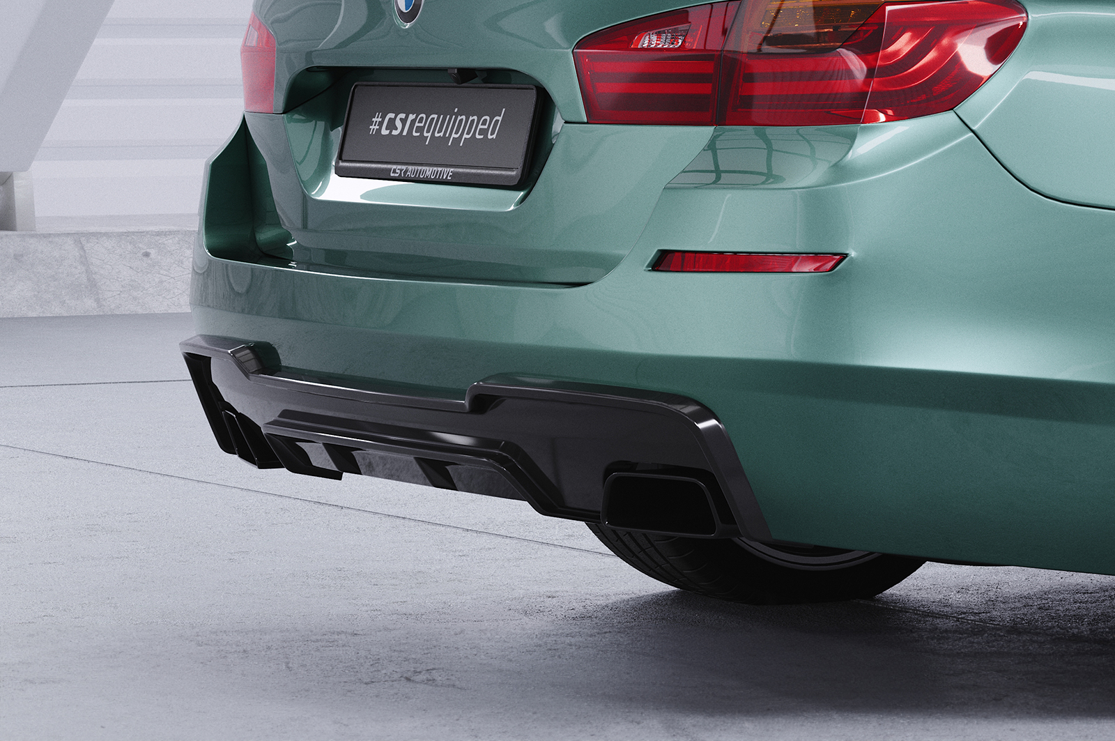 Diffuseur / Ajout de parechoc arrière pour BMW Série 5 (F10 / F11) 550i et 550d avec Pack M (01/2010-01/2017) - Fabriqué en ABS (6 finitions au choix)