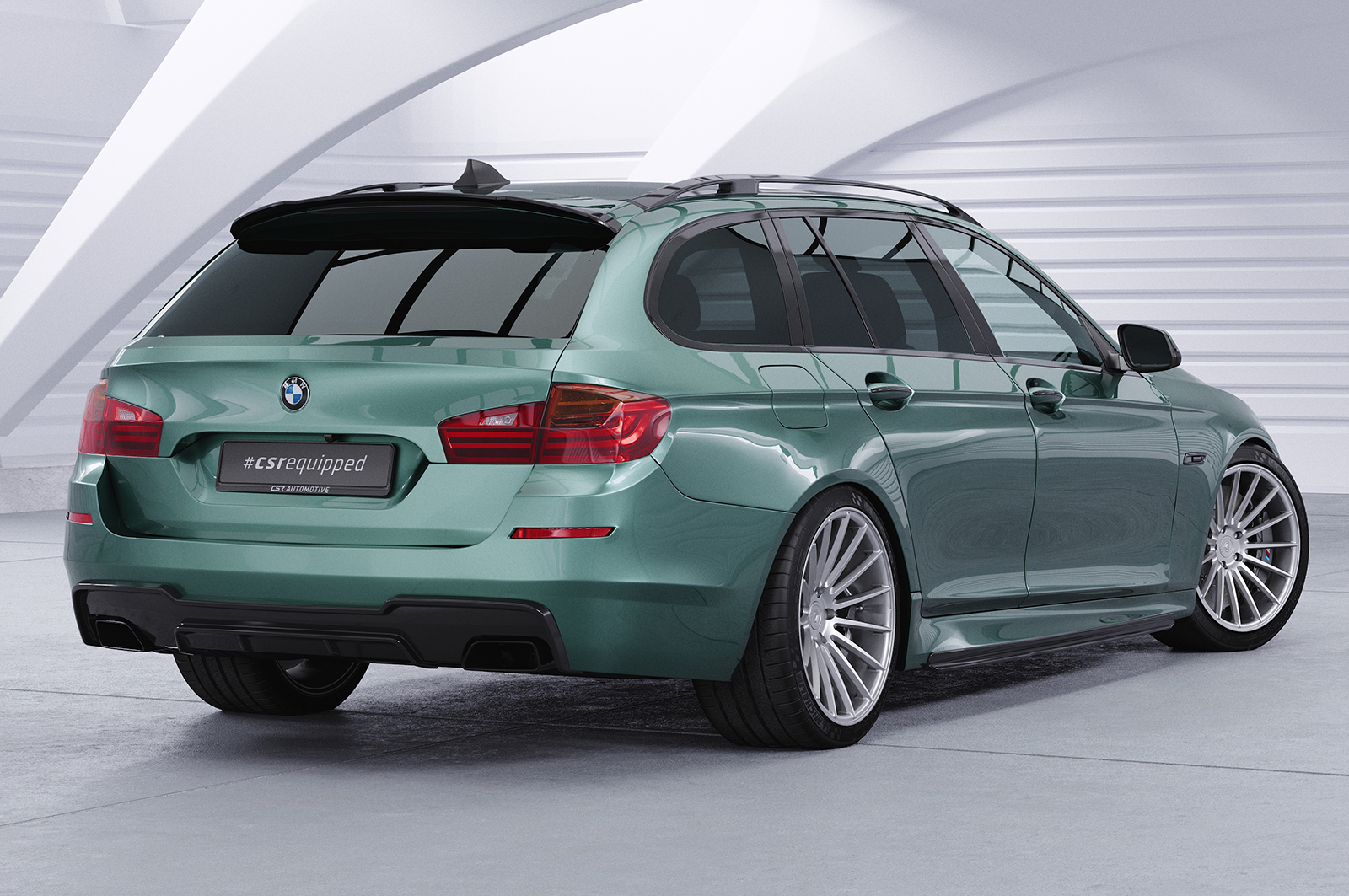 Diffuseur / Ajout de parechoc arrière pour BMW Série 5 (F10 / F11) 550i et 550d avec Pack M (01/2010-01/2017) - Fabriqué en ABS (6 finitions au choix)