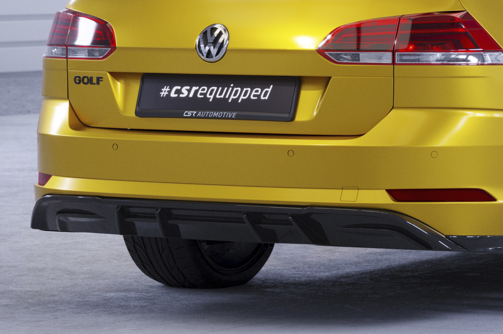 Diffuseur / Ajout de parechoc arrière pour VW Golf 7 (Typ AU) break finition de base (2017-2020) - Fabriqué en ABS (6 finitions au choix)
