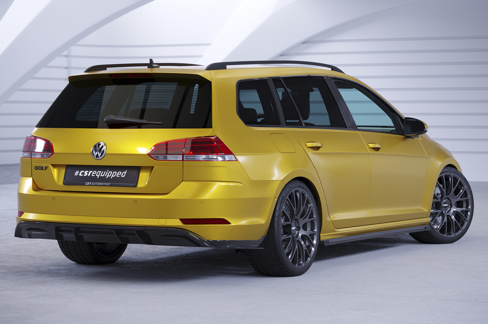 Diffuseur / Ajout de parechoc arrière pour VW Golf 7 (Typ AU) break finition de base (2017-2020) - Fabriqué en ABS (6 finitions au choix)