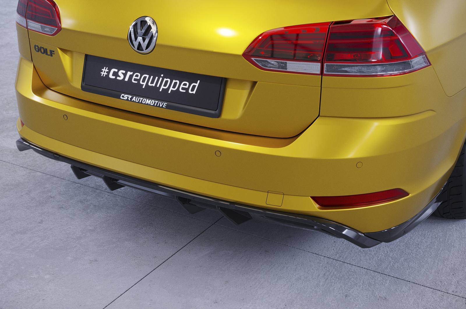 Diffuseur / Ajout de parechoc arrière pour VW Golf 7 (Typ AU) break finition de base (2017-2020) - Fabriqué en ABS (6 finitions au choix)