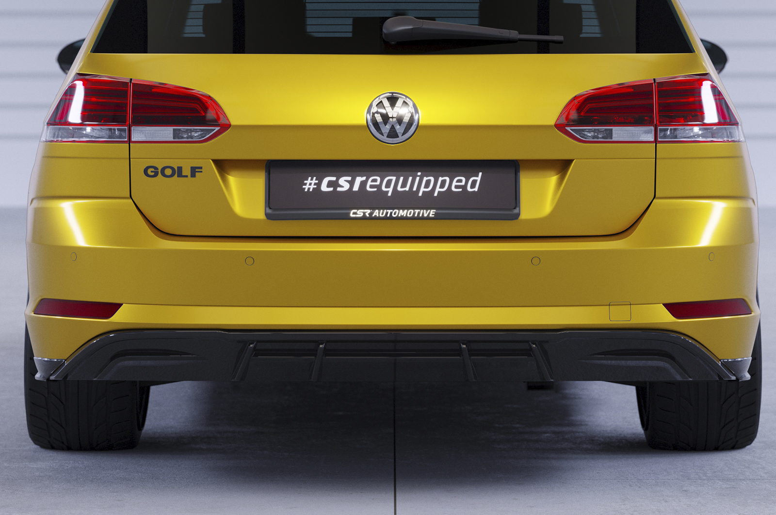 Diffuseur / Ajout de parechoc arrière pour VW Golf 7 (Typ AU) break finition de base (2017-2020) - Fabriqué en ABS (6 finitions au choix)