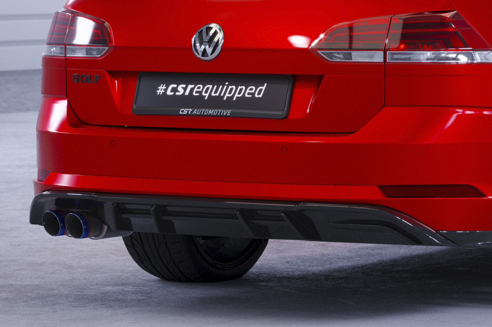 Diffuseur / Ajout de parechoc arrière pour VW Golf 7 (Typ AU) GTD break (2017-2020) - Fabriqué en ABS (6 finitions au choix)