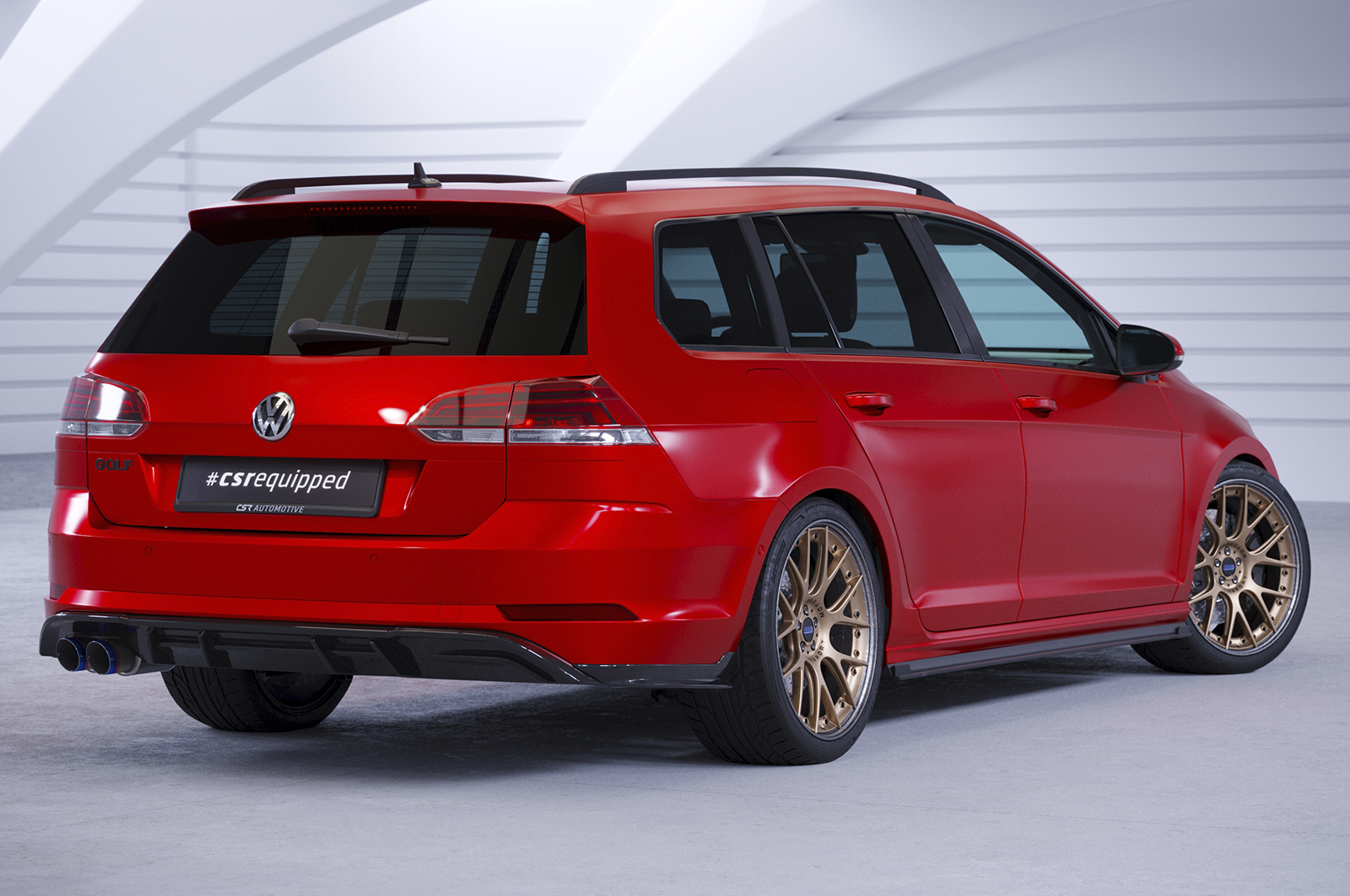 Diffuseur / Ajout de parechoc arrière pour VW Golf 7 (Typ AU) GTD break (2017-2020) - Fabriqué en ABS (6 finitions au choix)