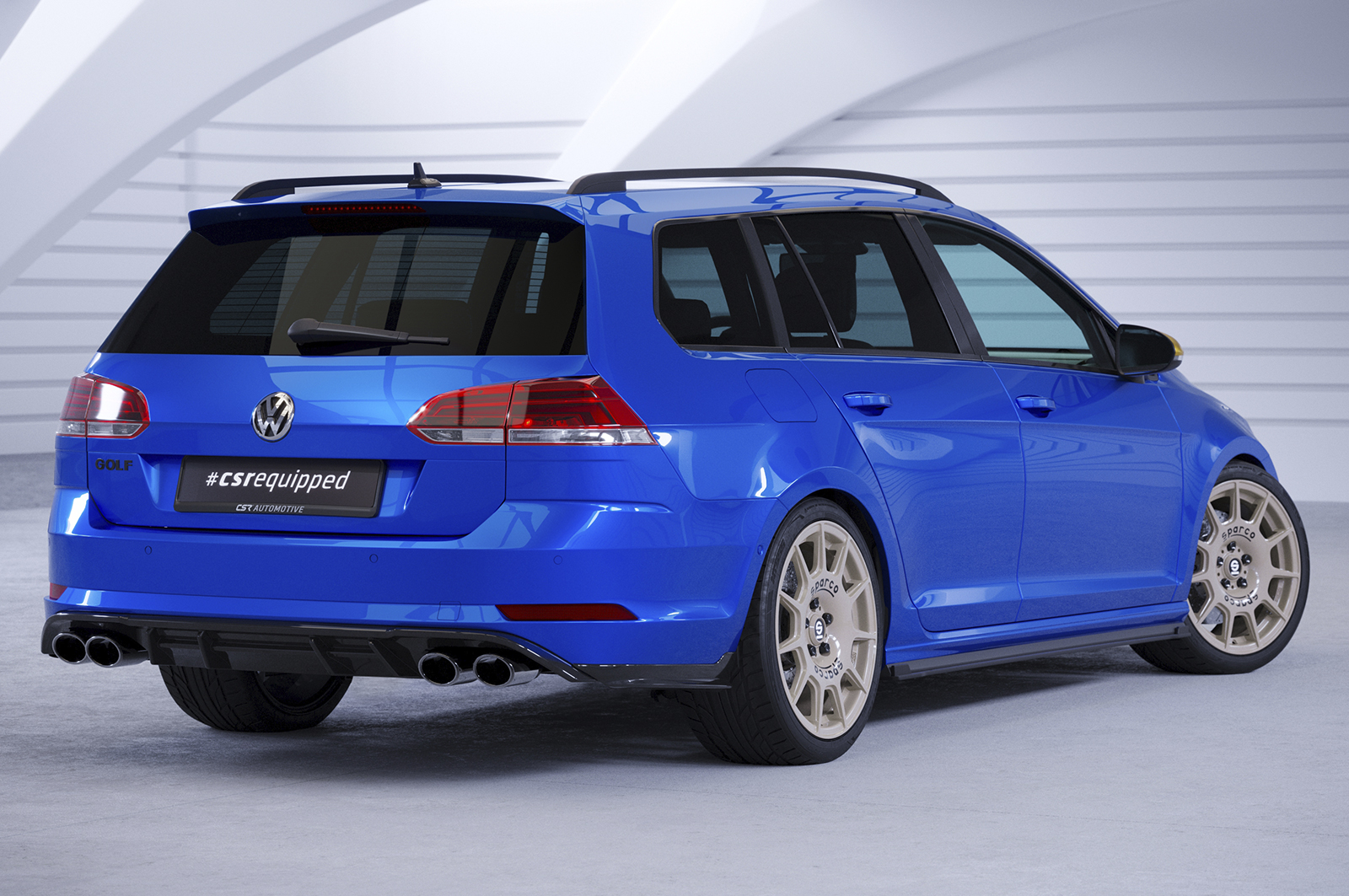Diffuseur / Ajout de parechoc arrière pour VW Golf 7 (Typ AU) break (toutes carrosseries) (2017-2020) - Fabriqué en ABS (6 finitions au choix)