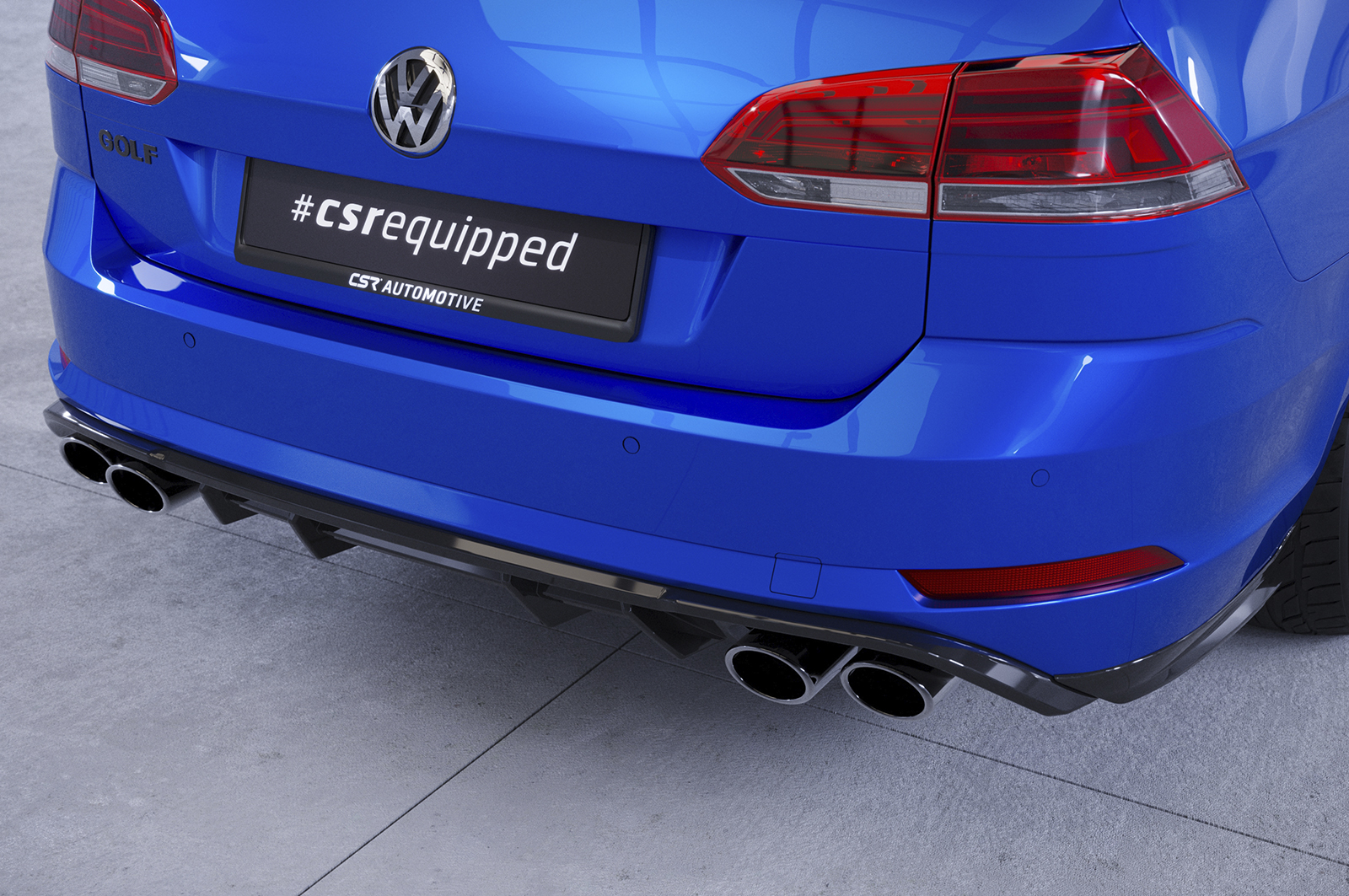 Diffuseur / Ajout de parechoc arrière pour VW Golf 7 (Typ AU) break (toutes carrosseries) (2017-2020) - Fabriqué en ABS (6 finitions au choix)